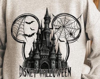 Halloween Mickey Magical Castle Sweatshirt, Gothic Halloween Sweater, Disney Castle Halloween Sweatshirt, Spooky Vibes,Halloween 2025 Outfit