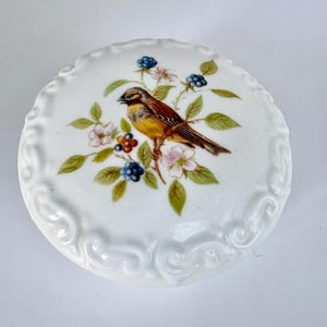 Vintage Porcelain Bird Trinket Box – Homecraft Keepsake Jewelry Holder