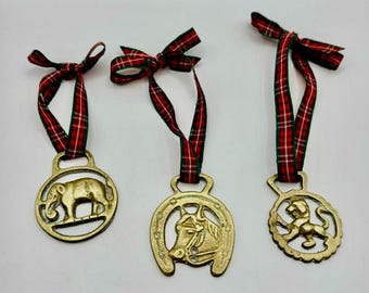 Vintage Horse Brass Medallions Collectible Ornaments