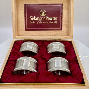 Silver Napkin Rings Set - Selangor Pewter