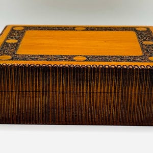Vintage Wooden Trinket Box For Jewellery