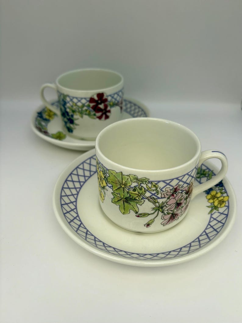Ringtons Tea Display Wade Ringtons Trellis Tea Set – 1980s Vintage Cups and Saucers Gift Set ...