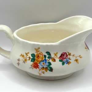 Vintage Grindley Gravy Boat – Porcelain Tableware Made in England