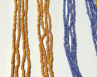 Handmade Ghana Waist Beads – Multi-Strand Glass Bead Sets