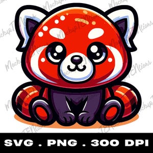 Panda rojo SVG, gráfico de panda rojo, imágenes prediseñadas de panda rojo PNG, imágenes prediseñadas de panda rojo, vector de panda rojo, gráficos vectoriales de animales, descarga instantánea