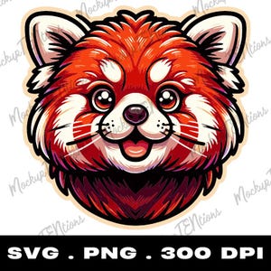 Panda rojo SVG, gráfico de panda rojo, imágenes prediseñadas de panda rojo PNG, imágenes prediseñadas de panda rojo, vector de panda rojo, gráficos vectoriales de animales, descarga instantánea