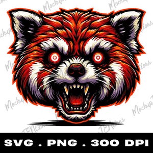 Panda rojo SVG, gráfico de panda rojo, imágenes prediseñadas de panda rojo PNG, imágenes prediseñadas de panda rojo, vector de panda rojo, gráficos vectoriales de animales, descarga instantánea