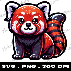 Panda rojo SVG, gráfico de panda rojo, imágenes prediseñadas de panda rojo PNG, imágenes prediseñadas de panda rojo, vector de panda rojo, gráficos vectoriales de animales, descarga instantánea