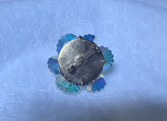 Vintage Rivoli Crystal Cluster Flower Brooch Pin … - image 4