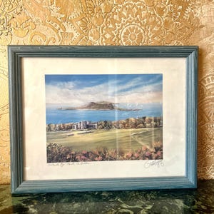 Vintage Gustav Gray Druck-Irland Eye,Howth,Co Dublin-Signierter Künstler Druck,Gerahmte Wand Kunst, Oisin Arts Dublin_Weihnachtsgeschenk-Ships Free EU