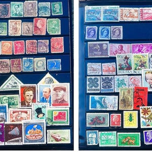 Vintage International Stamp Collection-580 Rare Stamps from Defunct and Existing Nations-Private Eastern Bloc Archive-Birthday Gift