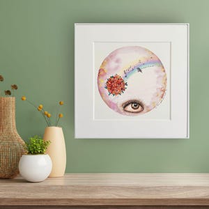 aquarelle personnalisées idée cadeau peinture art divinatoire spiritualité medium mediumnité oeuvre artistique décoration maison tableau
