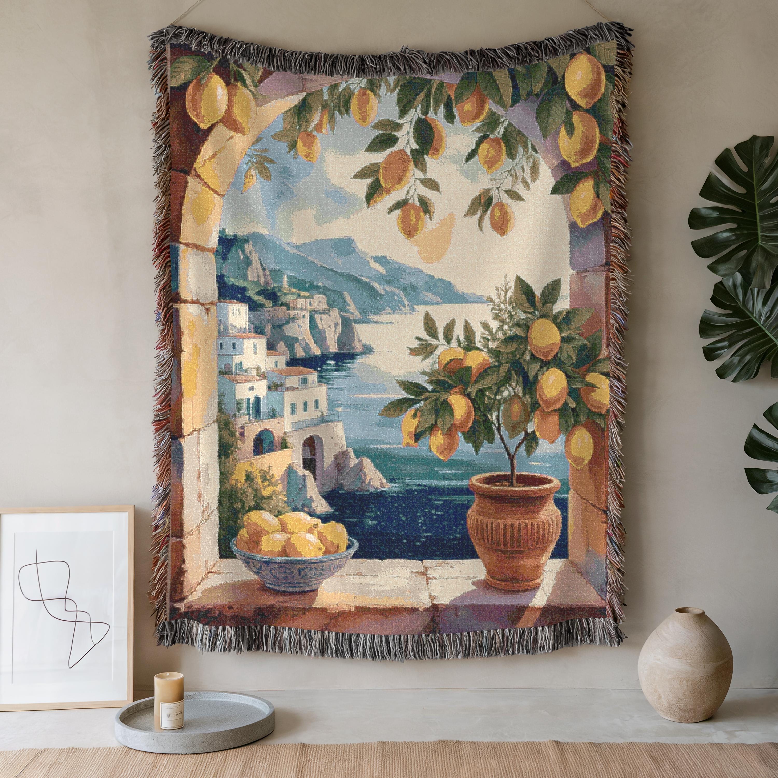 Tenture Murale Tissée Quiet Street - 56x38 Pouces - Décoration Intérieure