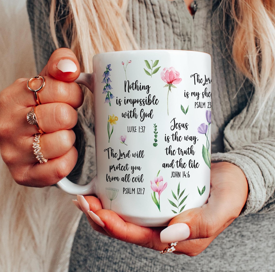Christian Bible Verse Mug, My Daily Bible Reminders Mug, Scripture Mug ...