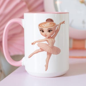 Cappuccina Ballerina Mug, Italian Brain Rot Funny Meme Coffee Cup from Social Media, Trendy Brainrot Weird Cup