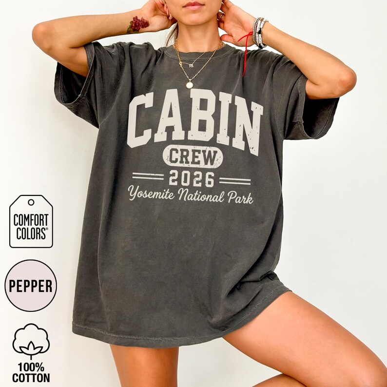 Custom Cabin Crew 2026 Shirts Family Vacation Matching Camping Trip Tees Woods House Weekend Travel Group Reunion Outfit Toddler Baby Youth image 2