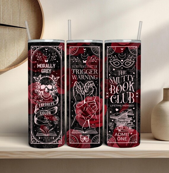 Smut Reader Cup Book Club Merch, Gothic Roses Custom Dark Romance Lover Gift, Personalized , Booktok Bookish Dark Academia Dirty Spicy Book