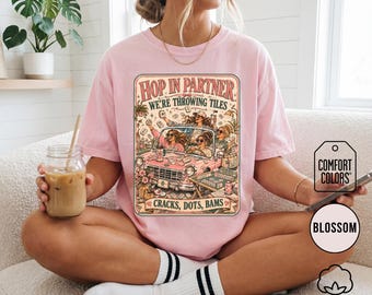 Comfort Colors Mahjong Shirt Vintage Game Night Graphic Tee Retro Tiles Lover Apparel Fun Party Gift for Mahjong Players Cracks Dots Bams