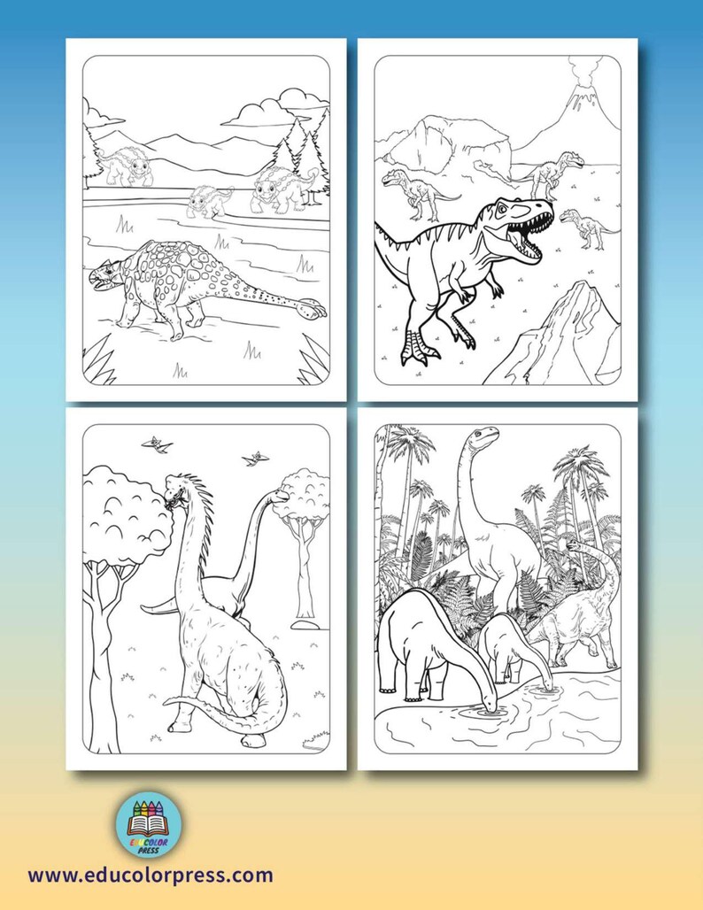 Dino Discoveries Activity Book, Coloring Pages, Science and Math - Etsy