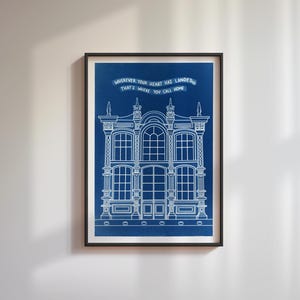 Paddington Musical Inspired Cyanotype Print - Set illustration | A4 Size