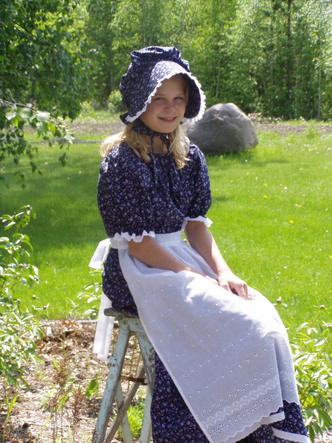 Girls Pioneer Prairie Colonial Costume Dress with and Etsy