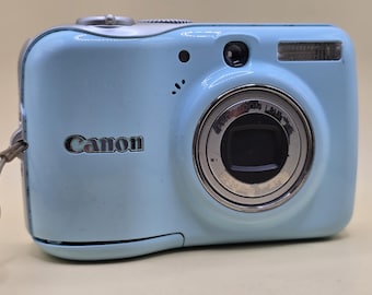 Canon Powershot E1 Blue Rounded Digital Camera: 10MP, 4X Zoom