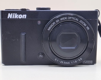 Cámara digital Nikon COOLPIX P340 de 12,2 MP, Wi-Fi, Full HD, zoom óptico de 5x, compacta, color negro.