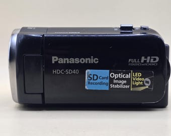 Panasonic HDC-SD40 Full HD Camcorder 16.8x Zoom + Battery Tested