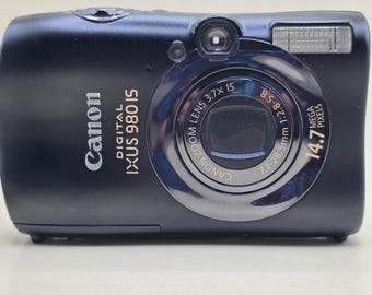 Canon IXUS 980 IS Zwart 14,7 MP Digitale Camera Digicam Y2K met Batterijlader