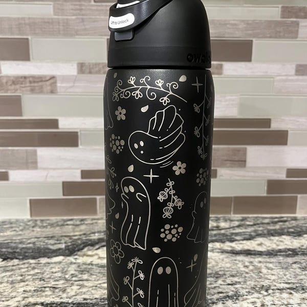 New 32oz laser engraved ghost Owala