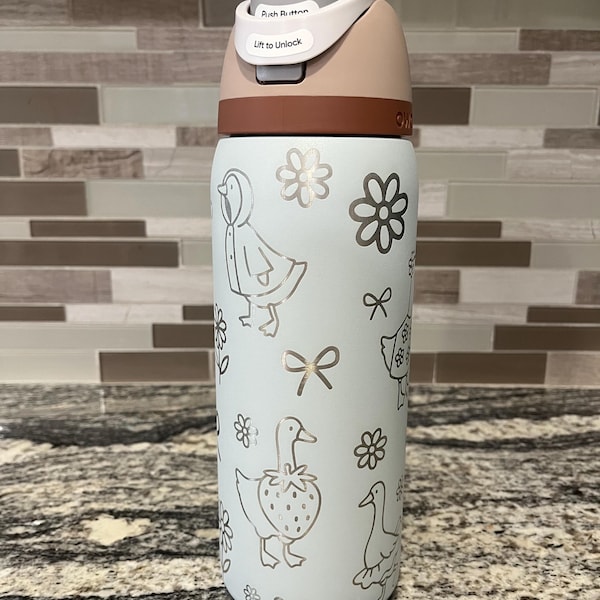 Nuevo ganso tonto grabado con láser de 32 oz de Owala