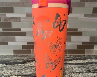 New 30oz laser engraved butterfly Owala