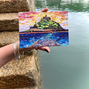 Collezione di cartoline riciclate BISH-ARTWORK (confezione da 5) - Spiaggia pulita in Cornovaglia, copie di opere d'arte originali, stampate su cartoncino riciclato