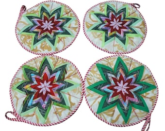 Easy Sewing Hot Pads PDF, Folded Star, Potholder Pattern, Downloads PDF,Easy Sewing Patterns for Beginners