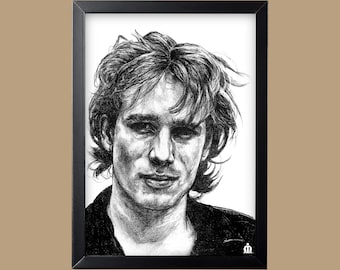 Jeff Buckley Illustrated Art Poster