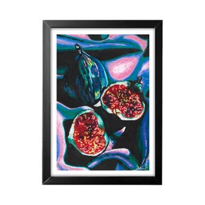 Fig Fruit Original Art Print, Wall Art, Mediterranean Kitchen Décor