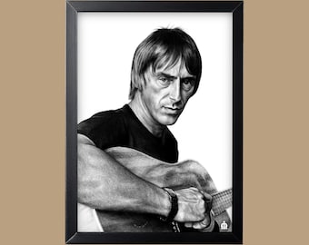 Paul Weller geïllustreerde kunstposter