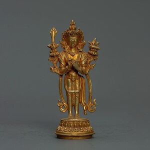 Miniature Majushri Statue I  Bodhisattva of Wisdom I Buddhism I Meditation I Himalayan Art