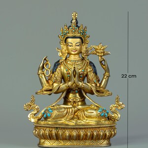 Handcrafted Chenrezig Statue I Bodhisattva of Compassion I Meditation Space