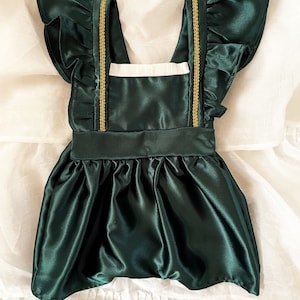 Princess Merida Inspired Romper: Green Dress with Gold Trim