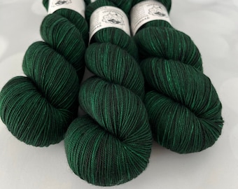 Hand Dyed YAK Sock Yarn, emerald green, Treasure of the Emerald Isle, Treasured Yak Toes