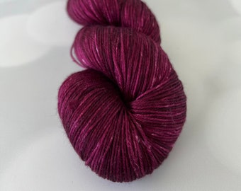 Pure Silk Yarn, wine magenta, Fingering Weight Yarn, Song of the Sirens