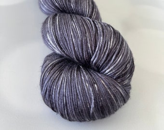 Hand Dyed Silk Yarn, Ghost Ship, gray, fingering weight yarn, pure silk treasures
