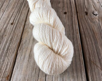 Cream Ecru, Hand Dyed Bulky Yarn, White Sand Beaches, Big Treasures Yarn