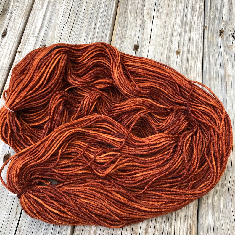 copper Hand Dyed Worsted Weight Yarn, Copper Cove, Treasured Warmth image 4