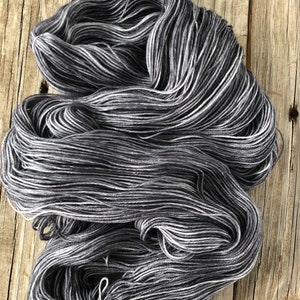 Hand Dyed Sock Yarn, Ghost Ship, Charcoal Gray, Treasured Toes Sock Yarn image 6