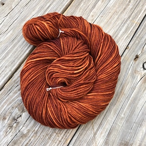 copper Hand Dyed Worsted Weight Yarn, Copper Cove, Treasured Warmth image 3