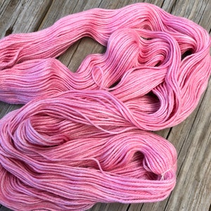 Hand Dyed DK Yarn, Treasured DK Luxe, Damsel in Distress Pink, baby alpaca cashmere silk image 5