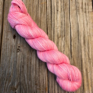 Hand Dyed DK Yarn, Treasured DK Luxe, Damsel in Distress Pink, baby alpaca cashmere silk image 7