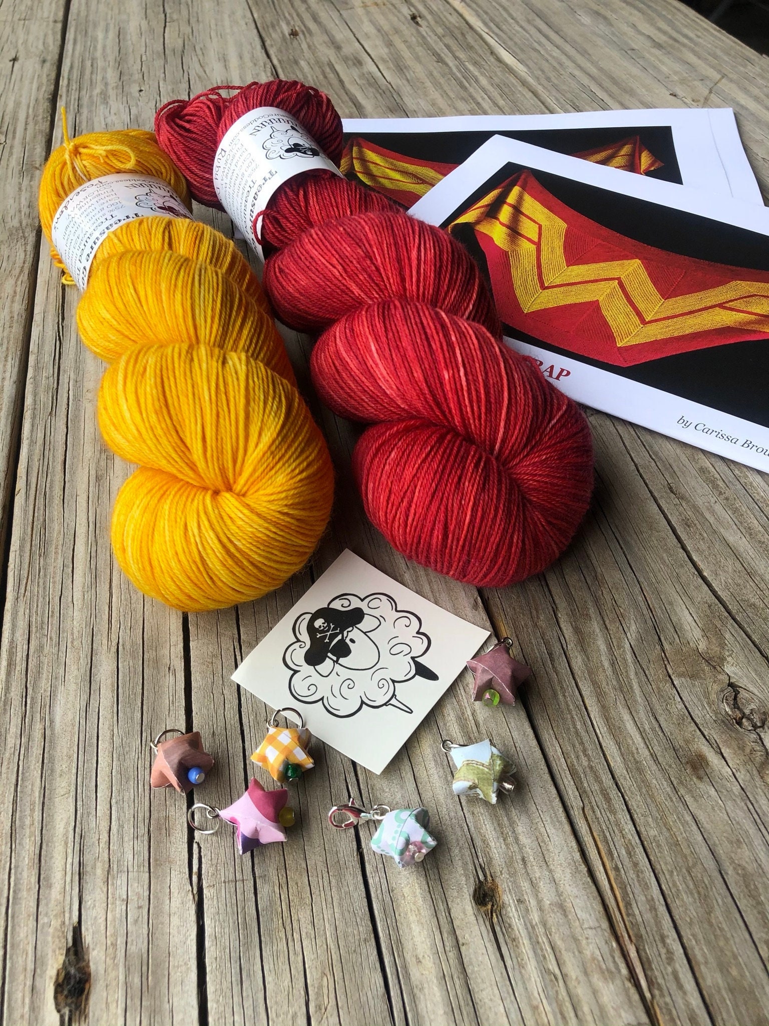 Wonder Woman Wrap Shawl Kit, Sock Yarn, Crochet Pattern and